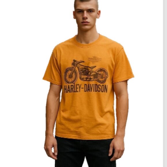Genuine Harley-Davidson Men’s T-Shirt Size Medium Orange/Yellow St Louis, MO - Picture 7 of 7